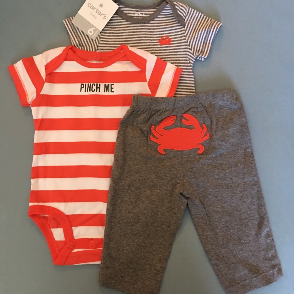 New Carter’s Crab Pant Set